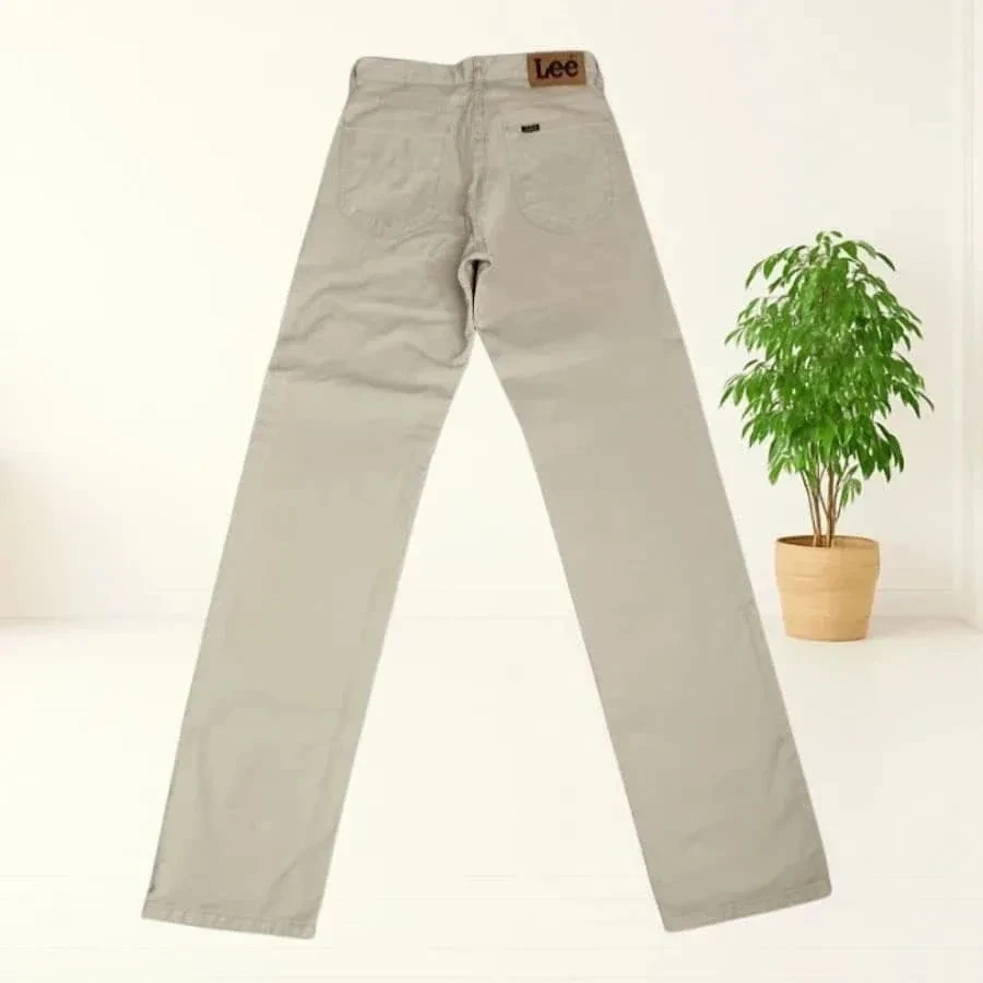Jeans vintage y2k LEE - corte reto - cintura alta - 100% algodão - creme - novo T36 – photo 9